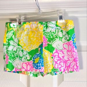 Lilly Pulitzer Little Liza Hibiscus Stroll Shorts Summer Size 6‎ Beach Vacation